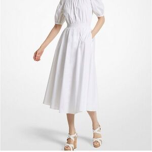 Michael Kors White Midi Dress